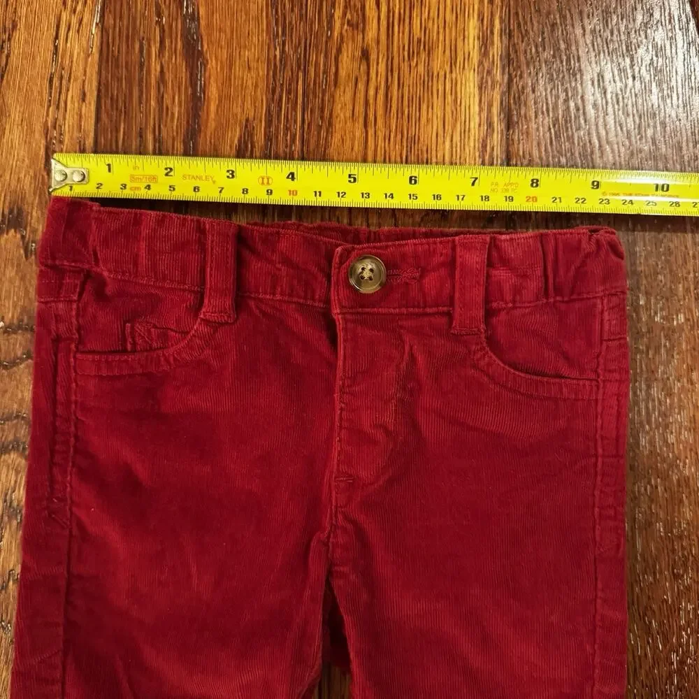 Edgehill‎ Corduroy Pants Baby 12 Months Unisex Boy Girl 2 Pair 1 Green 1 Red